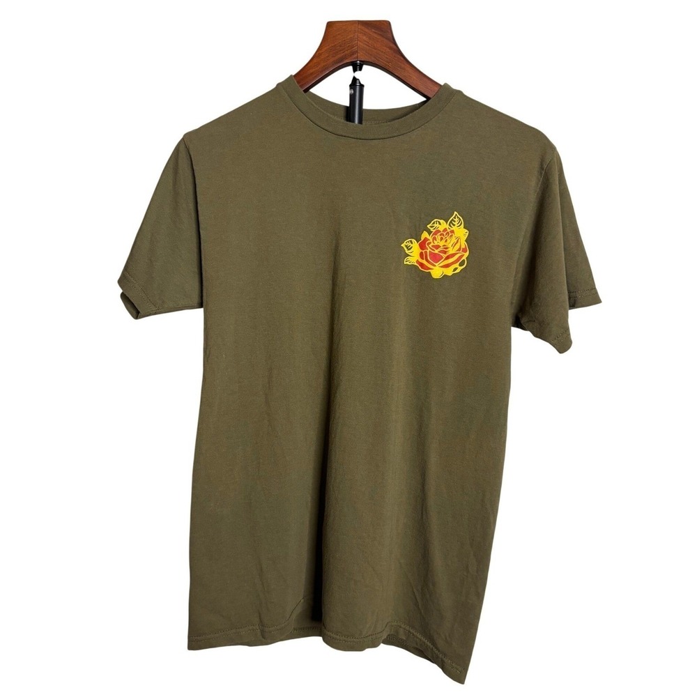 Obey | Mens Propaganda Tiger Rose Graphic T Olive Green All-City 1989 | Size S - Picture 3 of 6